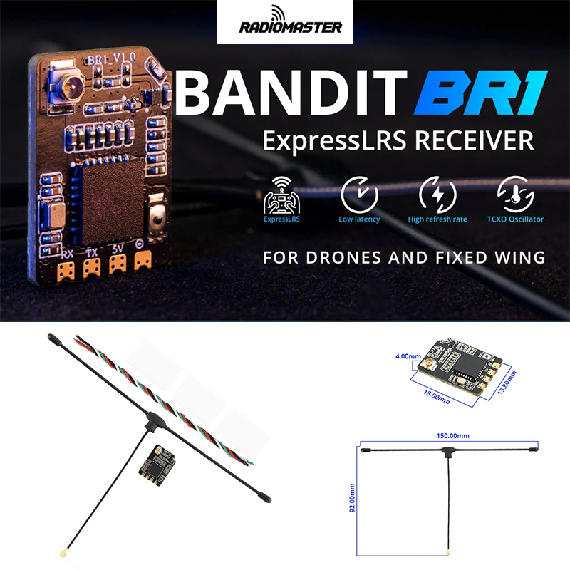 Mini Drone - RadioMaster BR1 915MHz, ricevitore ExpressLRS ELRS