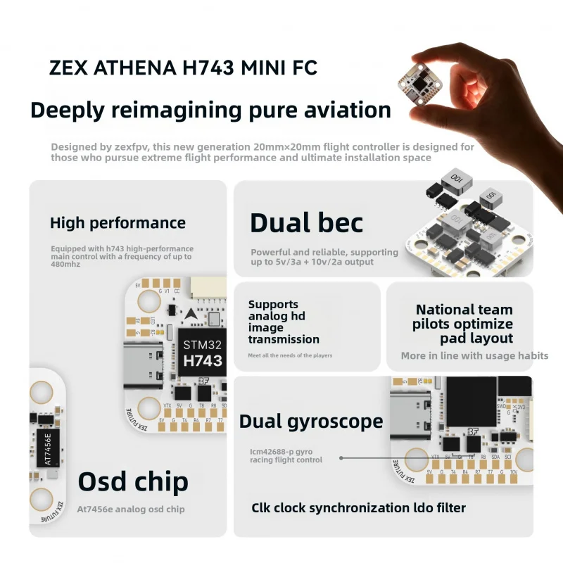 SkyDElZEX ATHENA H743 Mini Fli - Betaflight Fc recensione e prezzo