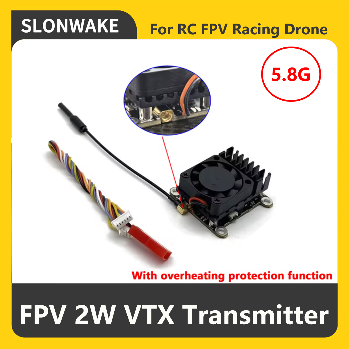 SLONWAKE 5.8G 2000mW Trasmetti - Fpv Camera recensione e prezzo
