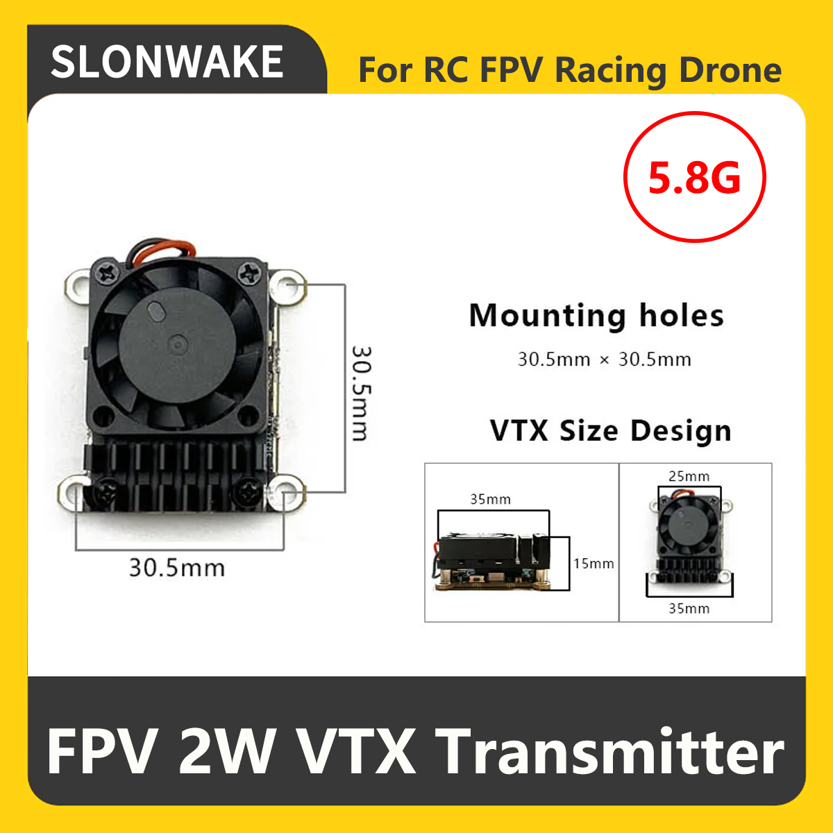 SLONWAKE 5.8G 2000mW Trasmetti - Fpv Camera recensione e prezzo