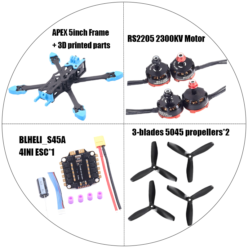 Kit telaio per drone FPV APEX  - F722 Flight Controller recensione e prezzo