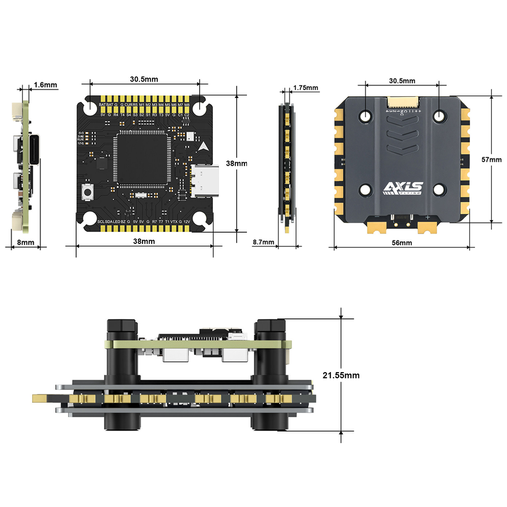 Axisflying Argus Pro ECO F722  - F722 Flight Controller recensione e prezzo